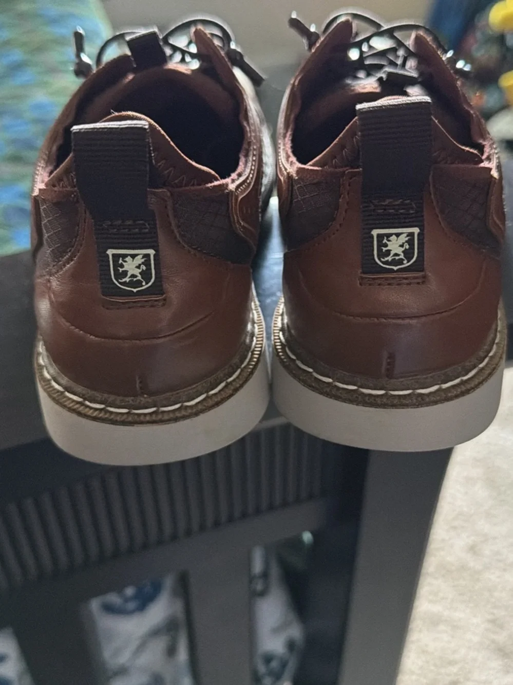 Stacy Adams Brown Perforated Lace-Up Kids Dress Shoes